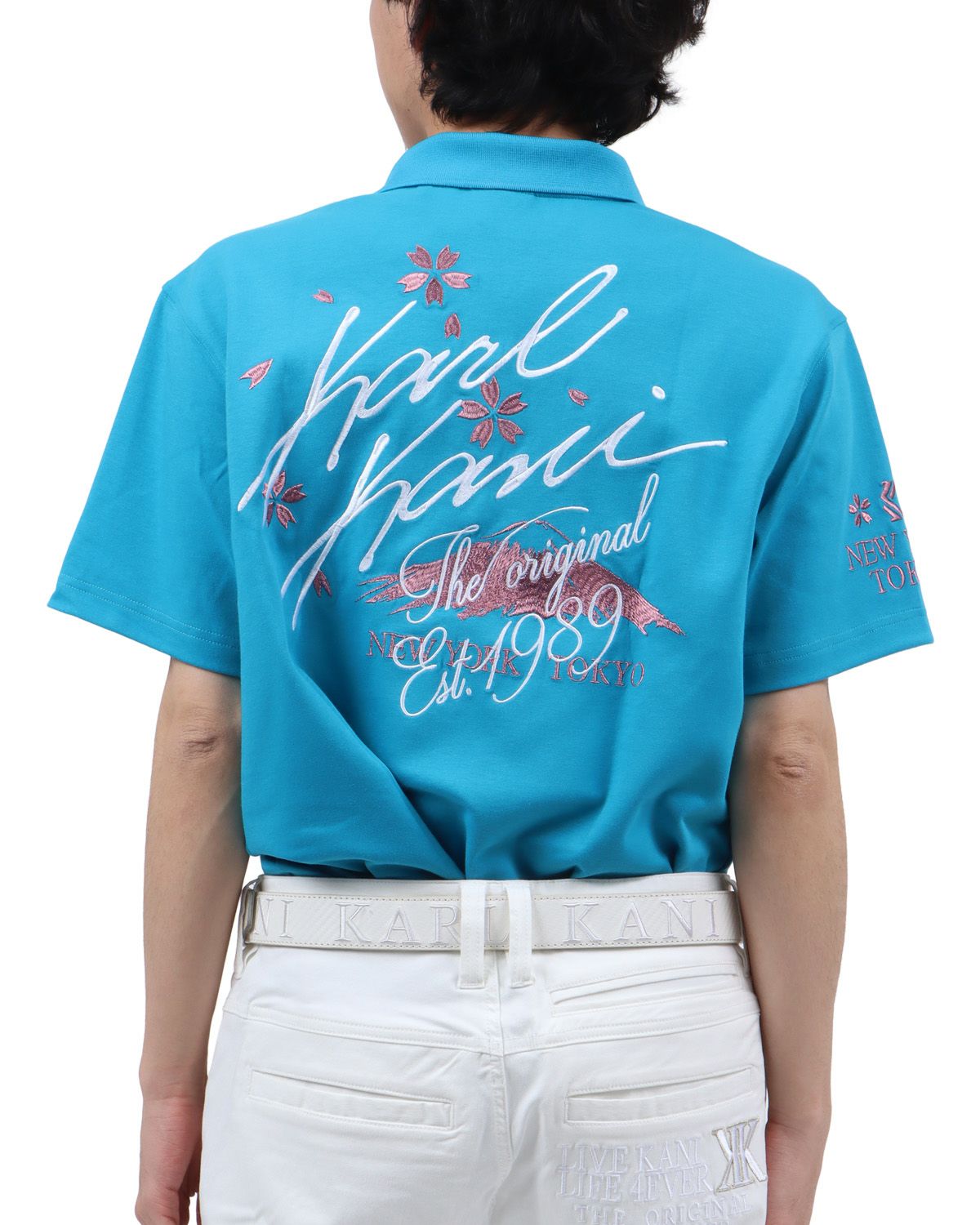 エメラルドグリーン：173cm63kg(Lサイズ着用)