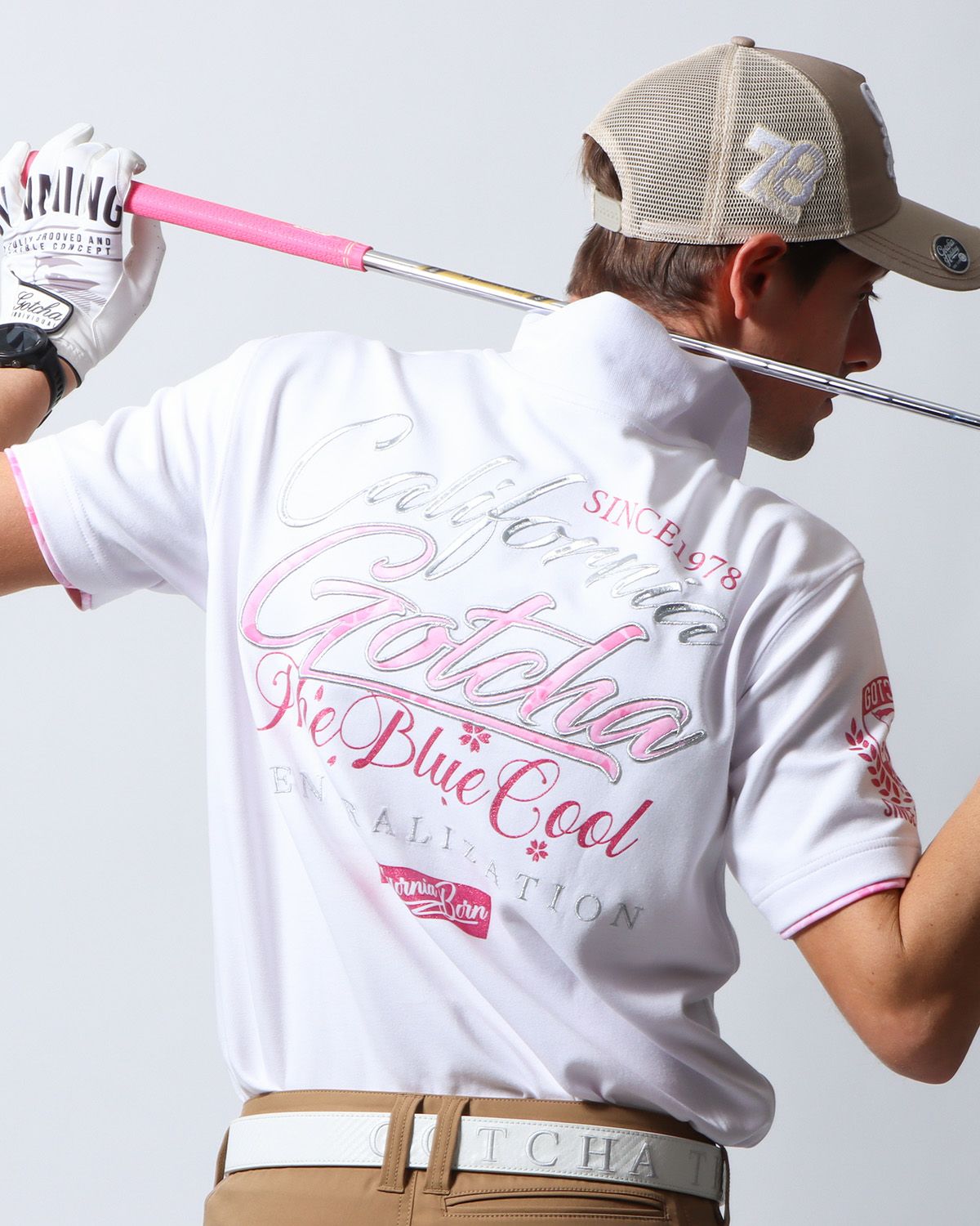 ホワイト：183cm/70kg(Lサイズ着用)