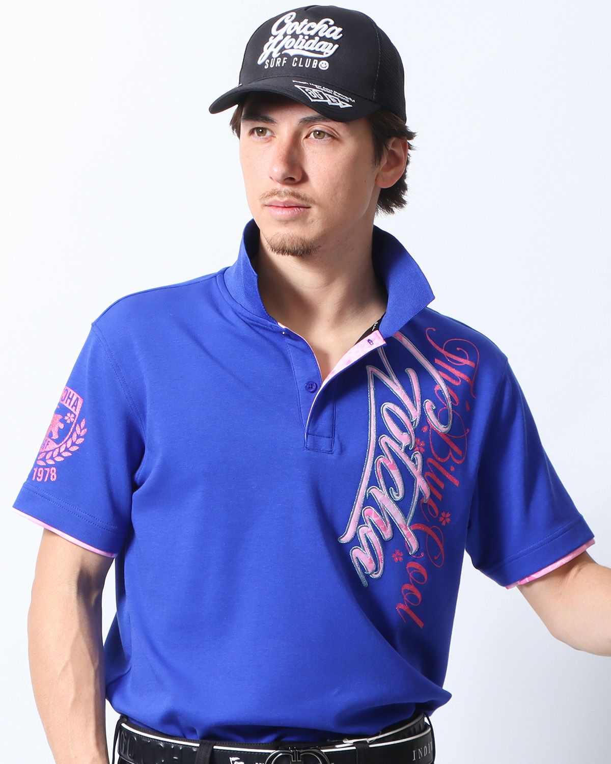 ロイヤルブルー：180cm/70kg(Lサイズ着用)