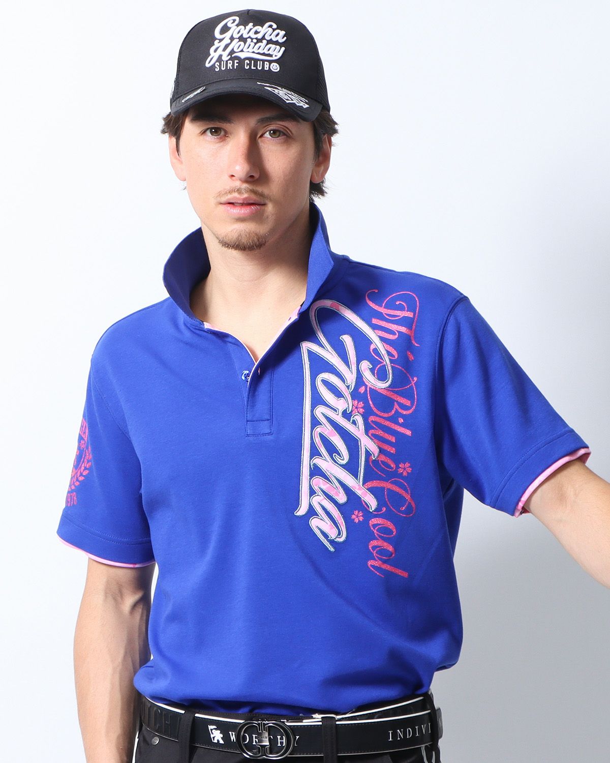 ロイヤルブルー：180cm/70kg(Lサイズ着用)