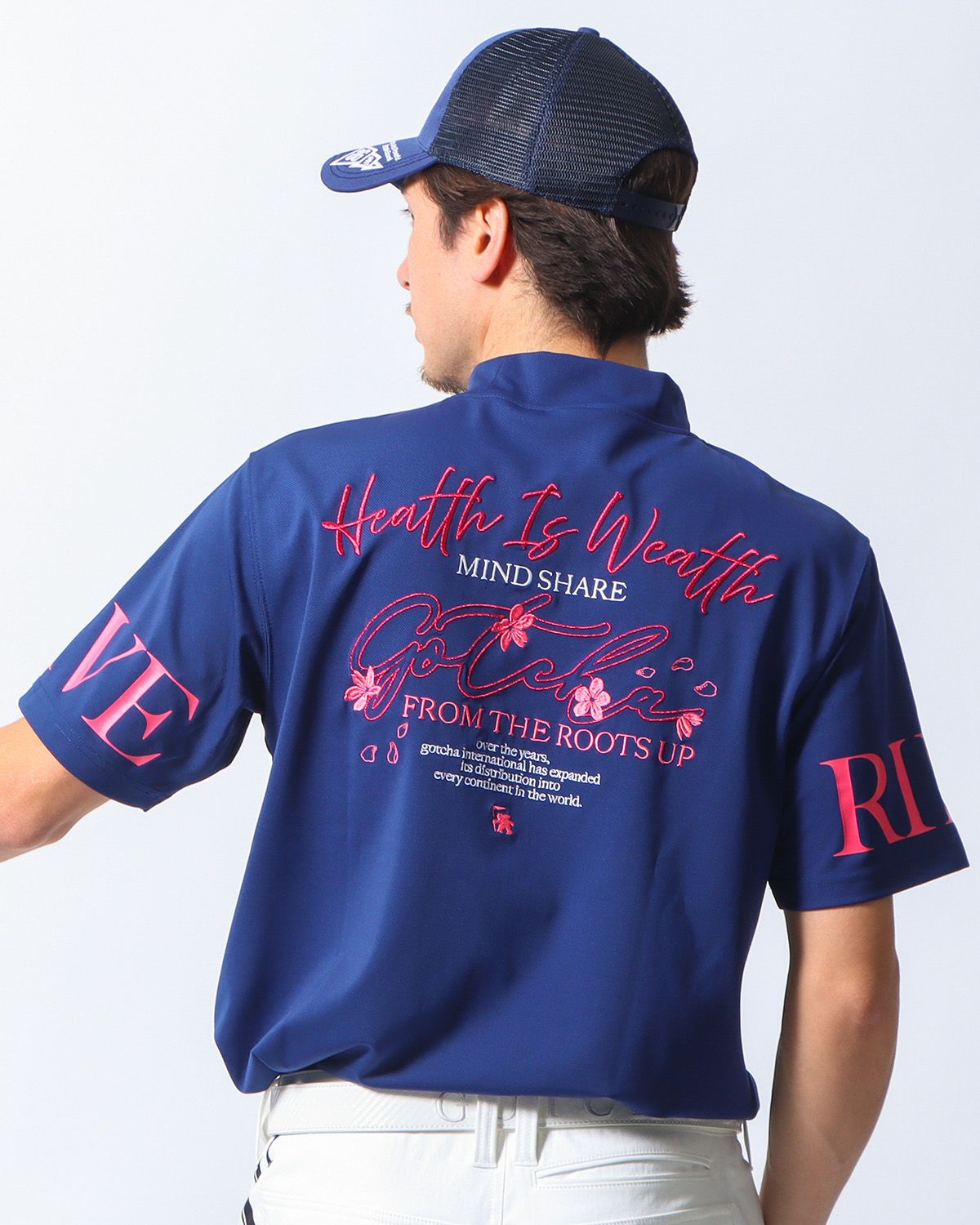 ネイビー：180cm/70kg(Lサイズ着用)