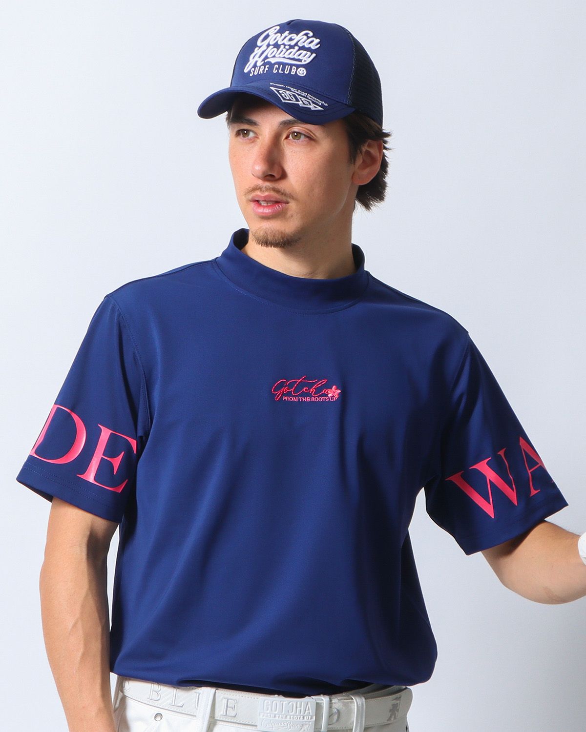 ネイビー：180cm/70kg(Lサイズ着用)