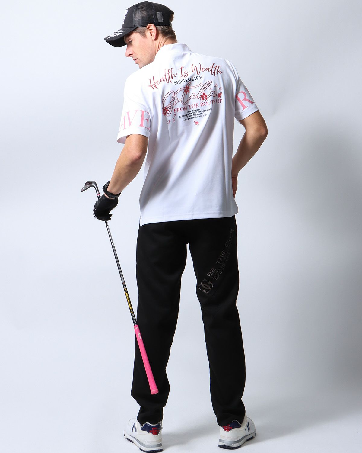 ホワイト：183cm/70kg(Lサイズ着用)