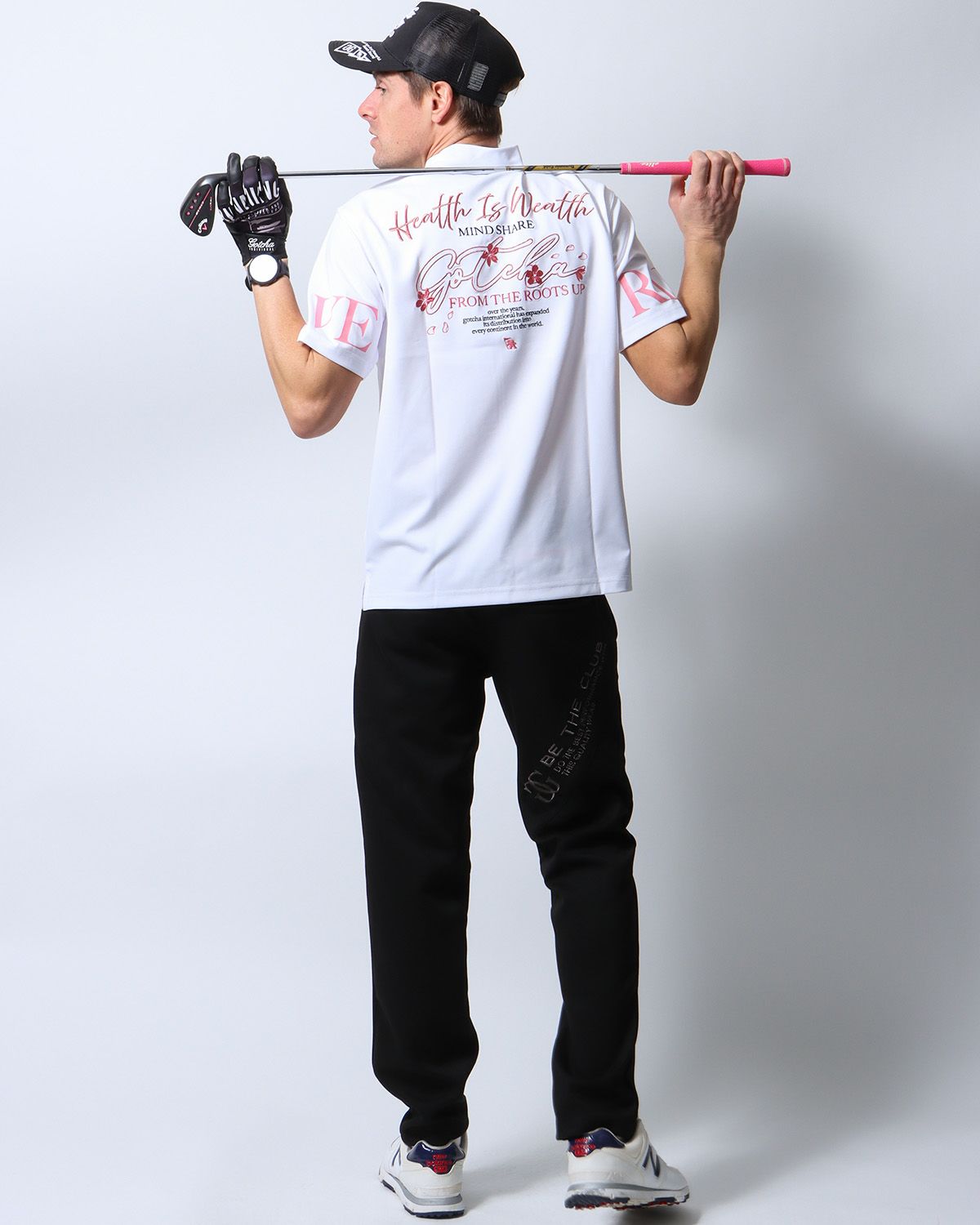 ホワイト：183cm/70kg(Lサイズ着用)