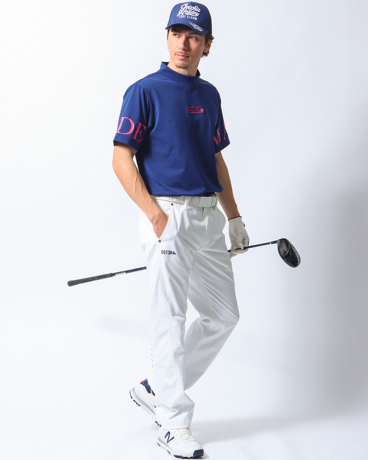 ネイビー：180cm/70kg(Lサイズ着用)