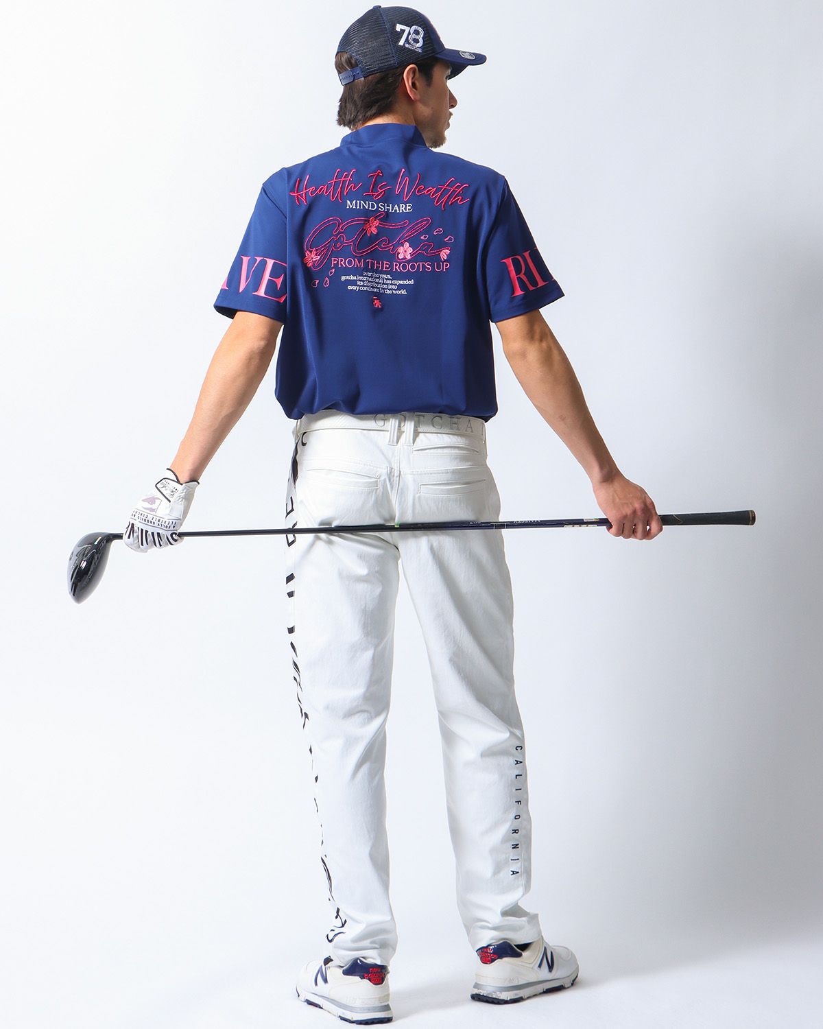 ネイビー：180cm/70kg(Lサイズ着用)