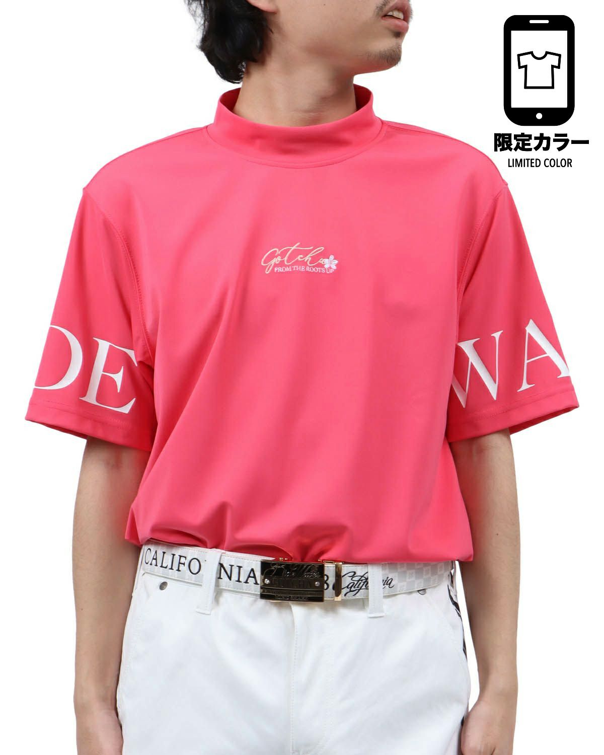 ピンク：173cm63kg(Lサイズ着用)