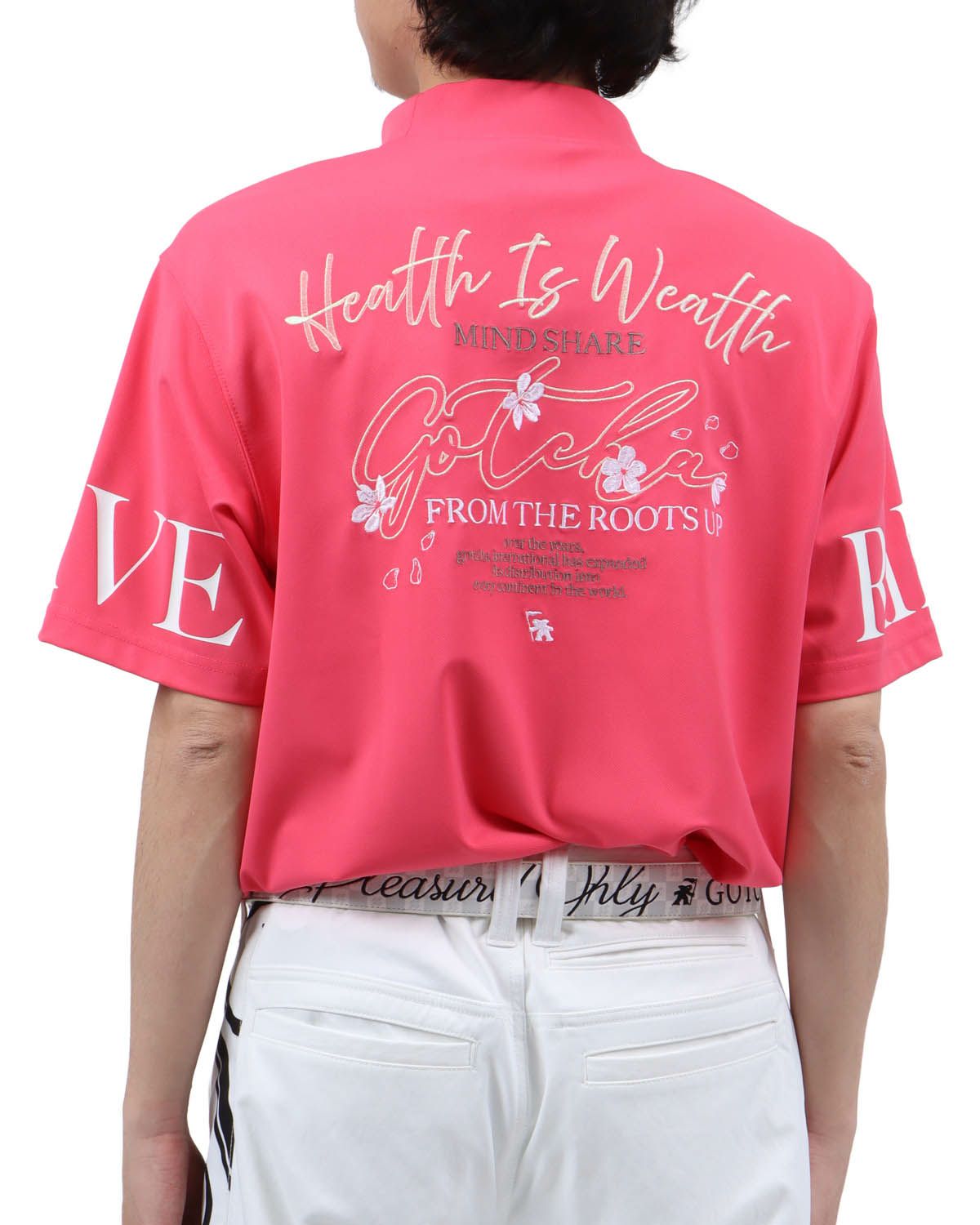 ピンク：173cm63kg(Lサイズ着用)