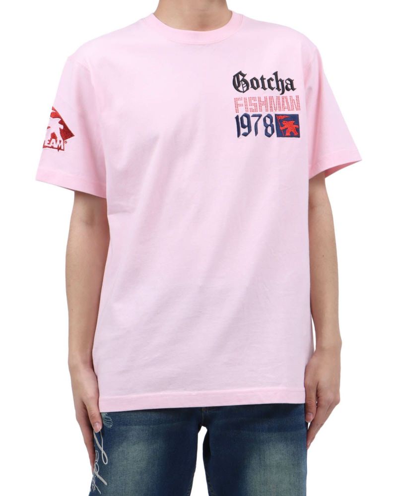 ベビーピンク：173cm63kg(Lサイズ着用)